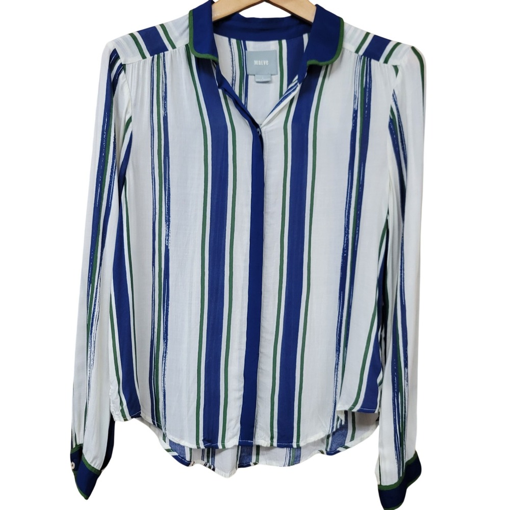 Maeve Anthropologie Coastal‎ Grandma Nautical Preppy Lightweight Blouse Size 4